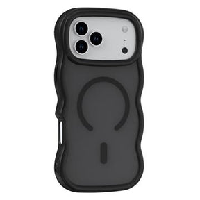 iPhone 17 Pro Max Bølgekant magnetisk hybrid cover - sort