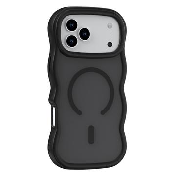 iPhone 17 Pro Max Bølgekant magnetisk hybrid cover - sort