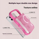 iPhone 17 Pro Max Bølgekant magnetisk hybrid cover - hot pink