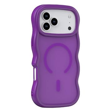 iPhone 17 Pro Max Bølgekant magnetisk hybrid cover - lilla