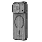 iPhone 17 Pro Nillkin CamShield Pro Magnetic Hybrid Cover - Gennemsigtig sort