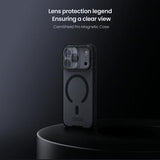 iPhone 17 Pro Nillkin CamShield Pro Magnetic Hybrid Cover - Gennemsigtig sort