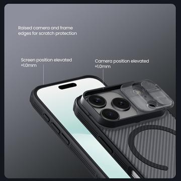 iPhone 17 Pro Nillkin CamShield Pro Magnetic Hybrid Cover - Gennemsigtig sort
