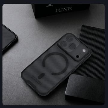 iPhone 17 Pro Nillkin CamShield Pro Magnetic Hybrid Cover - Gennemsigtig sort