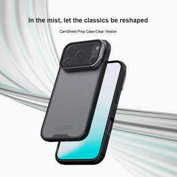 iPhone 17 Pro Nillkin CamShield Prop Hybrid Cover - Gennemsigtig sort