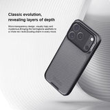 iPhone 17 Pro Nillkin CamShield Prop Hybrid Cover - Gennemsigtig sort