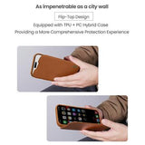 iPhone 17 Pro Nillkin Qin Pro Flip Cover - Brun