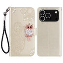 iPhone 17 Pro Ugle Rhinsten Pung - Guld