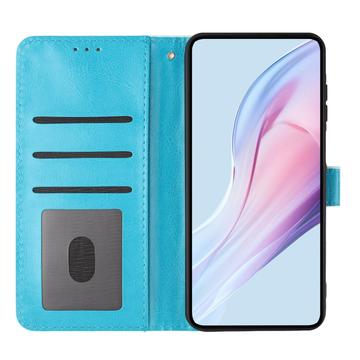 iPhone 17 Pro Pung Etui med Prikket Mønster - Blå