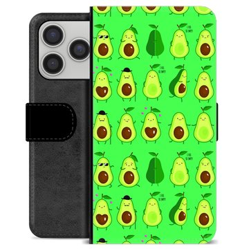iPhone 17 Pro Premium Flip Cover med Pung - Avocadomønster