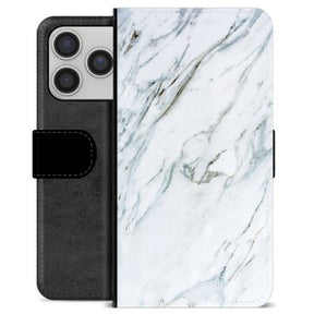 iPhone 17 Pro Premium Flip Cover med Pung - Marmor