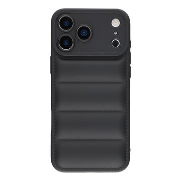 iPhone 17 Pro Pufferjakke Stødfast TPU-cover - Sort