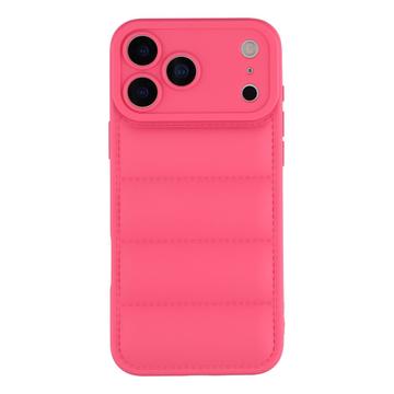iPhone 17 Pro Pufferjakke Stødfast TPU-cover - Hot Pink
