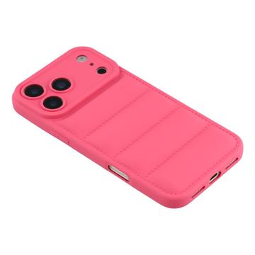 iPhone 17 Pro Pufferjakke Stødfast TPU-cover - Hot Pink