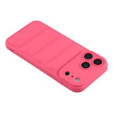 iPhone 17 Pro Pufferjakke Stødfast TPU-cover - Hot Pink