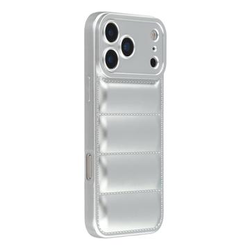 iPhone 17 Pro Pufferjakke Stødfast TPU-cover - Sølv