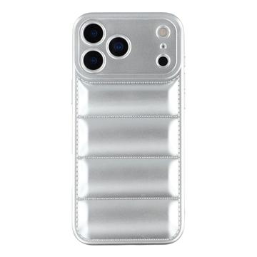 iPhone 17 Pro Pufferjakke Stødfast TPU-cover - Sølv