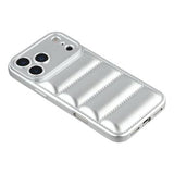 iPhone 17 Pro Pufferjakke Stødfast TPU-cover - Sølv