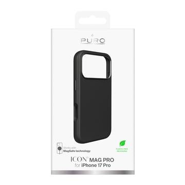 iPhone 17 Pro Puro Icon Mag Pro Silikone Cover - Sort