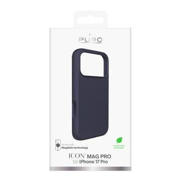 iPhone 17 Pro Puro Icon Mag Pro Silikone Cover - Mørkeblå
