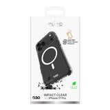 iPhone 17 Pro Puro Impact Clear D3O Hybrid cover - MagSafe-kompatibel - Gennemsigtig