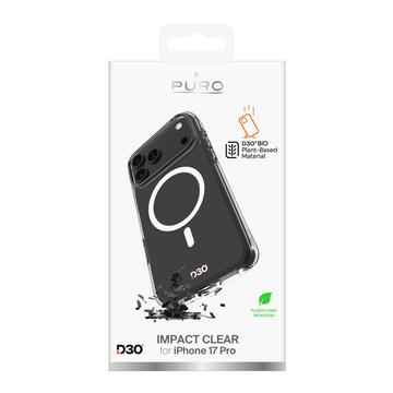 iPhone 17 Pro Puro Impact Clear D3O Hybrid cover - MagSafe-kompatibel - Gennemsigtig