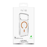 iPhone 17 Pro Puro Lite Mag Hybrid Cover - Orange / gennemsigtig