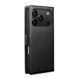 iPhone 17 Pro Qialino 2-i-1 aftagelig pung læderetui - MagSafe-kompatibel - Sort