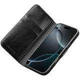 iPhone 17 Pro Qialino Classic Læderpung - Sort