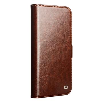 iPhone 17 Pro Qialino Classic Læderpung - Mørkebrun