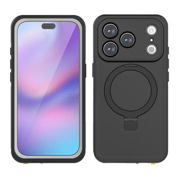 iPhone 17 Pro Redpepper IP68 MagSafe vandtæt cover med kickstand - Sort