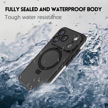 iPhone 17 Pro Redpepper IP68 MagSafe vandtæt cover med kickstand - Sort