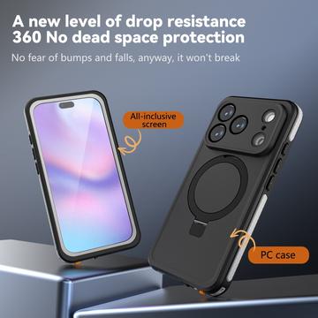 iPhone 17 Pro Redpepper IP68 MagSafe vandtæt cover med kickstand - Sort