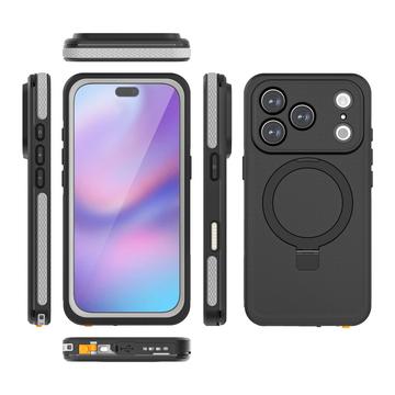 iPhone 17 Pro Redpepper IP68 MagSafe vandtæt cover med kickstand - Sort