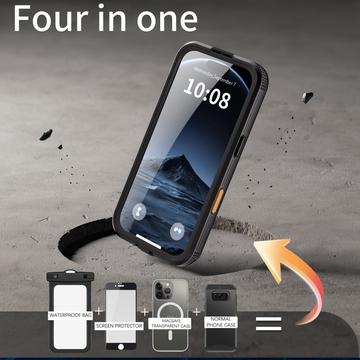 iPhone 17 Pro Redpepper IP68 Magnetisk Vandtæt Cover - Sort