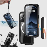 iPhone 17 Pro Redpepper IP68 Magnetisk Vandtæt Cover - Sort