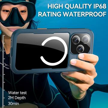 iPhone 17 Pro Redpepper IP68 Magnetisk vandtæt cover - Blå