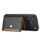 iPhone 17 Pro Retro Style Cover med Pung - Sort