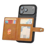 iPhone 17 Pro Retro Style Cover med Pung - Sort