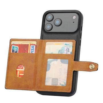 iPhone 17 Pro Retro Style Cover med Pung - Sort