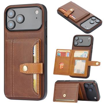 iPhone 17 Pro Retro Style Cover med Pung - Brun