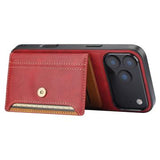 iPhone 17 Pro Retro Style Cover med Pung - Rød