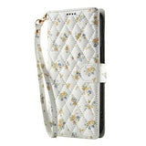 iPhone 17 Pro Rhombisk Blomsterpung - gule blomster