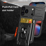 iPhone 17 Pro Roterende Ring Hybrid Cover med Kameraskjold - Rødguld