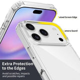 iPhone 17 Pro Ridsefast Hybrid Cover - Gennemsigtig