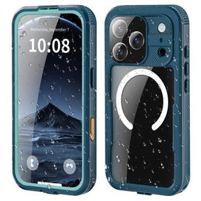 iPhone 17 Pro Shellbox M Series IP68 vandtæt cover - dykkercover med MagSafe-kompatibilitet - Blå
