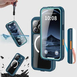 iPhone 17 Pro Shellbox M Series IP68 vandtæt cover - dykkercover med MagSafe-kompatibilitet - Blå