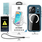 iPhone 17 Pro Shellbox M Series IP68 vandtæt cover - dykkercover med MagSafe-kompatibilitet - Blå