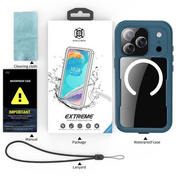 iPhone 17 Pro Shellbox M Series IP68 vandtæt cover - dykkercover med MagSafe-kompatibilitet - Blå