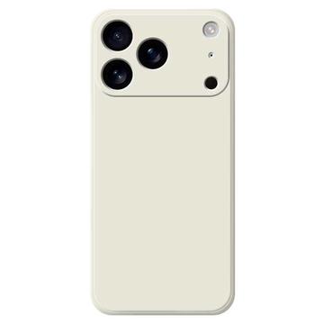 iPhone 17 Pro Stødsikkert Silikone Cover - Beige